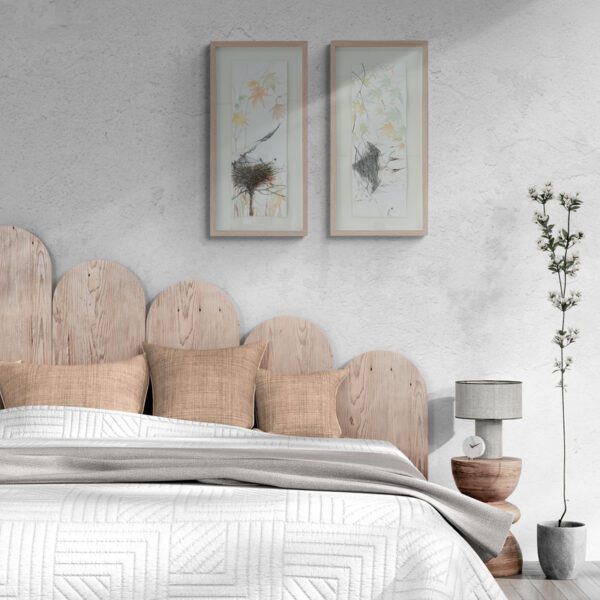 Nesting Storks 1 and 2 by Julianne Allcorn