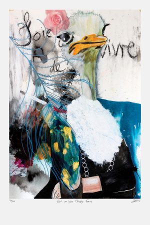 Put on your happy face print by Julie Bidstrup