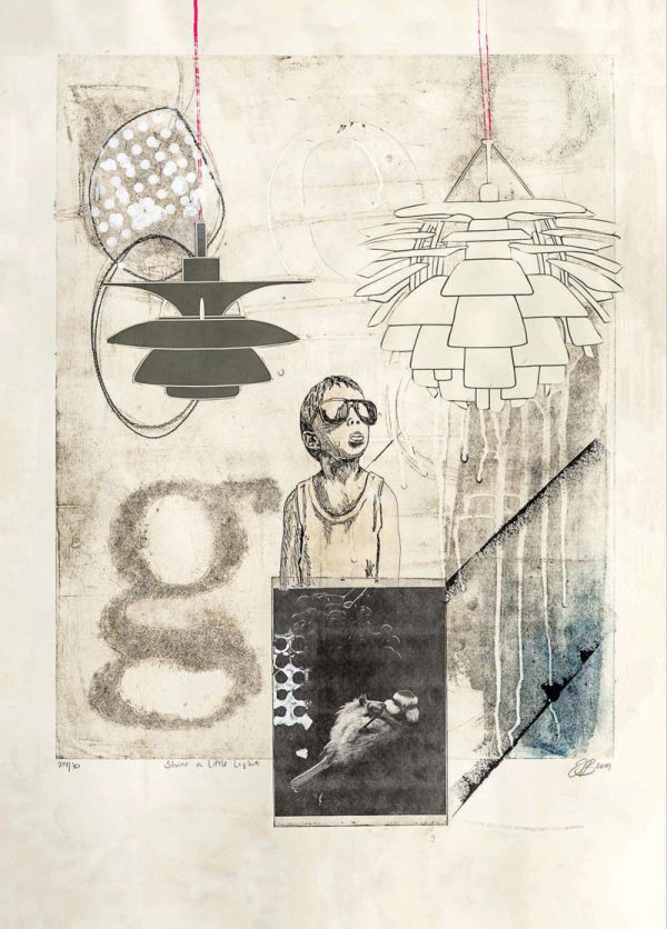Shine a little light print by Julie Bidstrup