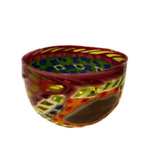 Kaleidscope glass bowl by Keith Rowe