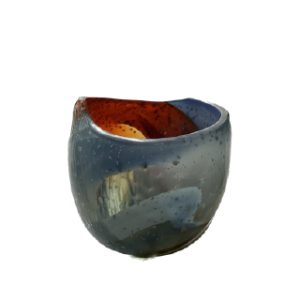 Tulippa Orange #69 glass vase by Keith Rowe