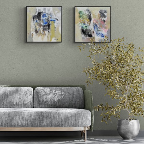 Paintings 3/3 and 1/3 by Nyugen Lam