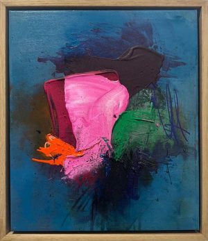 "Tranquility" abstract painting by Charles Hebert, currently exhibited at Winmark Art Gallery