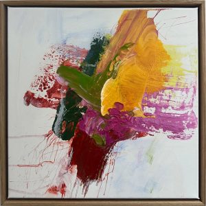"Chilled" abstract painting by Charles Hebert, currently exhibited at Winmark Art Gallery