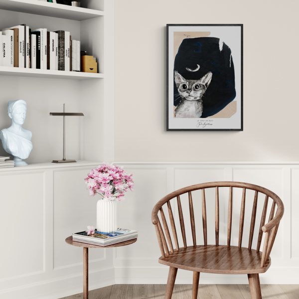 The night cat poster by Julie Bidstrup