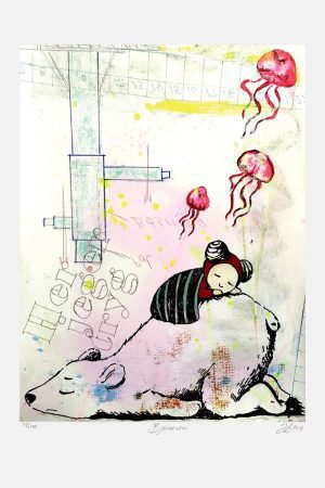 Bear Friend Giclee Print by Julie Bidstrup