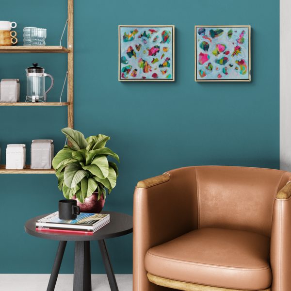 Cobalt & Turquoise I and II by Patricia Cooke