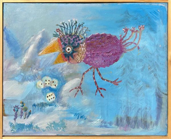 Playing Bird painting by Erik Flygenring