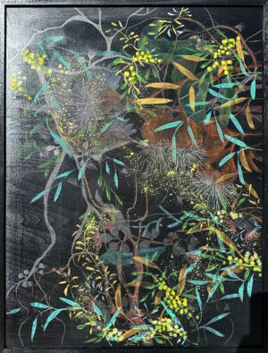 Sprinkled in pollen love painting by Julianne Ross Allcorn