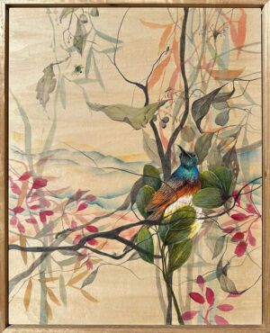 Catching my thoughts painting by Julianne Ross Allcorn