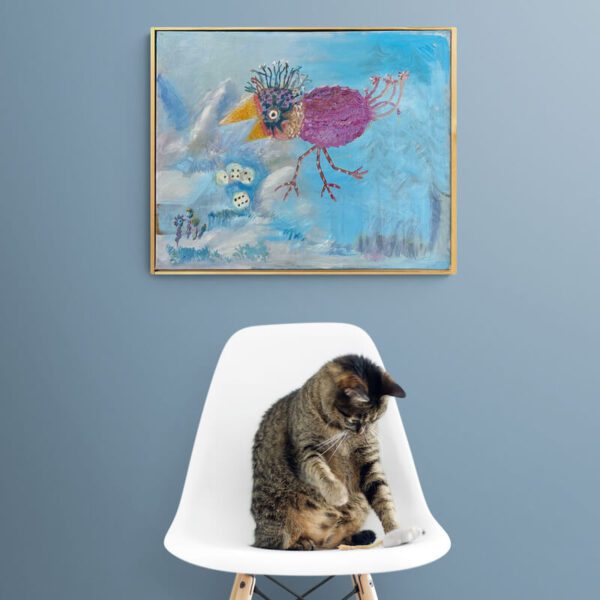 Playing Bird painting by Erik Flygenring
