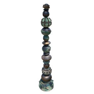 Bouddi Totem 3 sculpture available at Winmark Art Gallery Jules Irving $2900