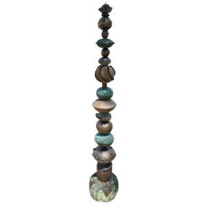 Bouddi Totem 2 sculpture available at Winmark Art Gallery Jules Irving $3400