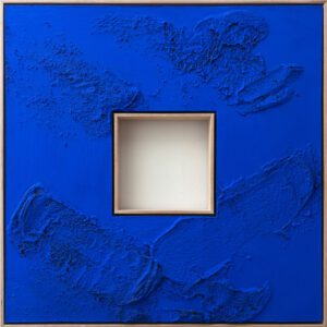 Abstract painting "Ocean Series 87" by Charles Hebert, currently exhibited at Winmark Wines Art Gallery