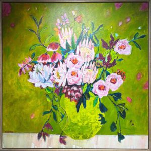 Chinese Olive Vase painting by Patricia Cooke