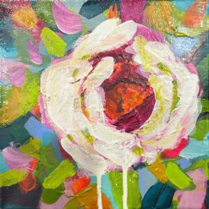 "Cutie Pie II" painting by Patricia Cooke currently at Winmark Wines Art Gallery