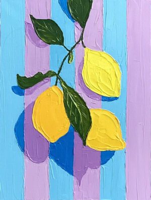 Lemons acrylic painting on cavas Guzaliya Xavier