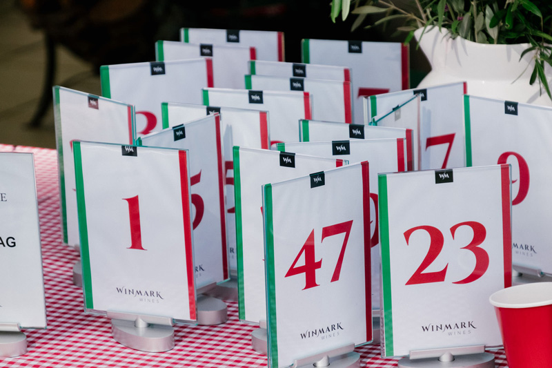 Table cards ready for Little Italy in Broke