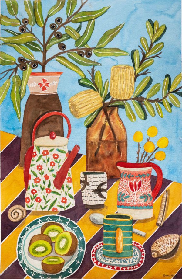 Flora and Shells with Tea, Emma Elise Petterson