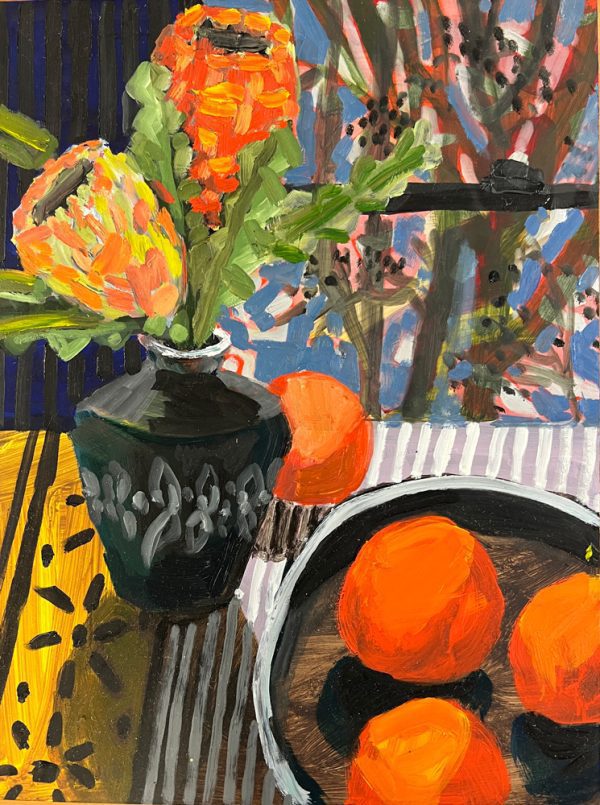 Proteas and Orange by Kate Neilsen