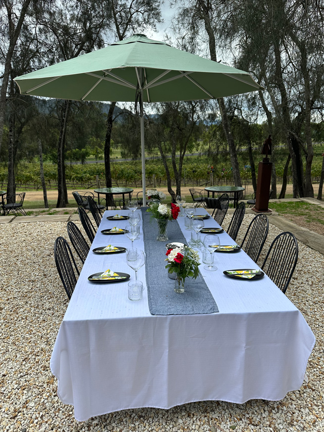 Winmark Wines table setting