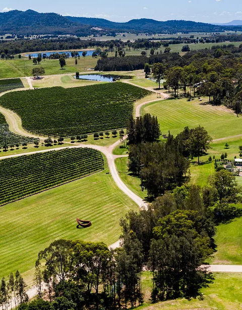 aerial photo of Winmark Wines Hunter Valley