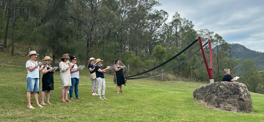 People doing an art workshop at Winmark Wines
