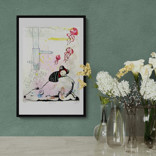 Bear Friend Giclee Print by Julie Bidstrup