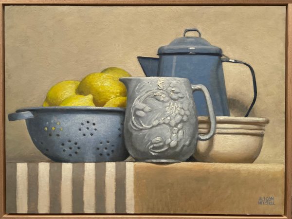 Skandi kitchenware painting by Alison Mitchell