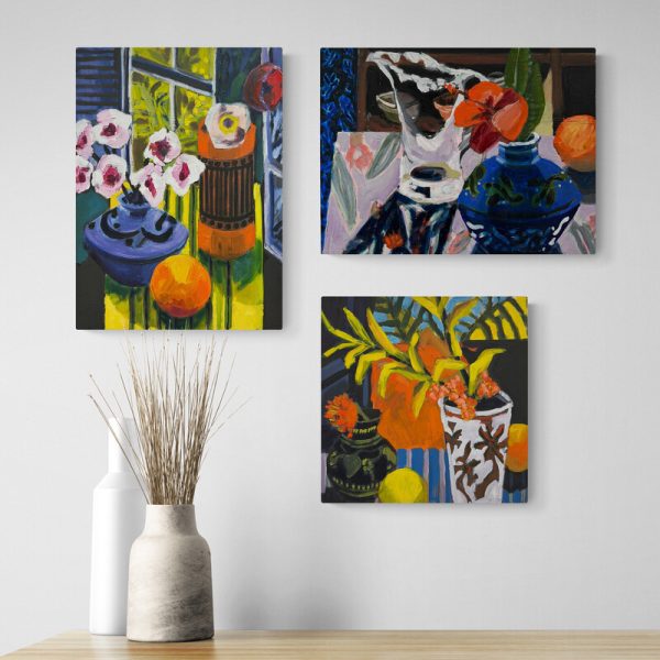 Paintings by Kate Nielsen currently exhibiting at Winmark Wines