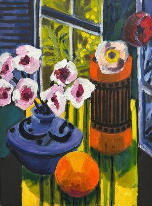 Painting no. 5 by Kate Nielsen currently exhibiting at Winmark Wines