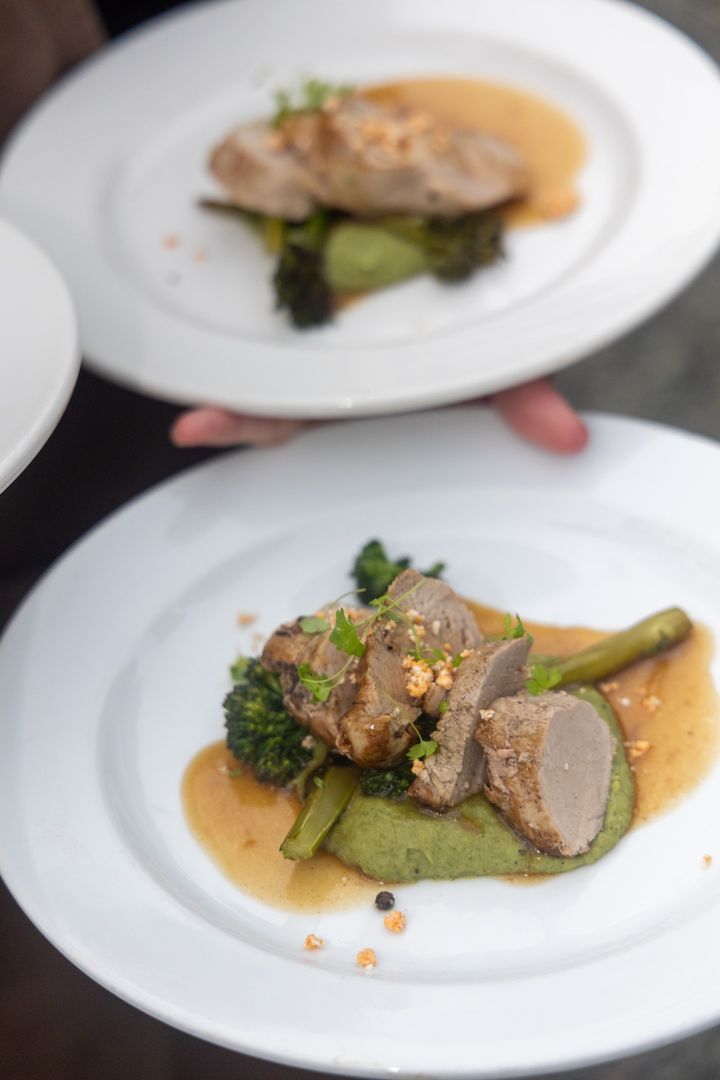 Plates of food by Sea salt & Sage catering at Winmark Wines events