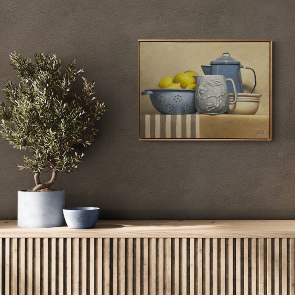 Skandi kitchenware painting by Alison Mitchell