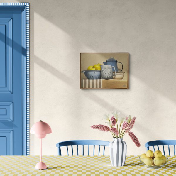 Skandi kitchenware painting by Alison Mitchell