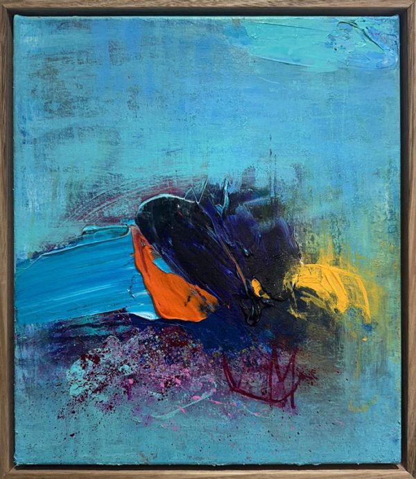 "Revive" abstract painting by Charles Hebert, currently exhibited at Winmark Art Gallery
