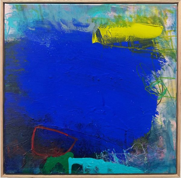 "Shoreline" abstract painting by Charles Hebert, currently exhibited at Winmark Art Gallery