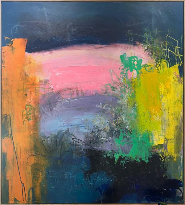 "Uplift" abstract painting by Charles Hebert, currently exhibited at Winmark Art Gallery