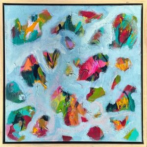 "Cobalt & Turquoise I" painting by Patricia Cooke