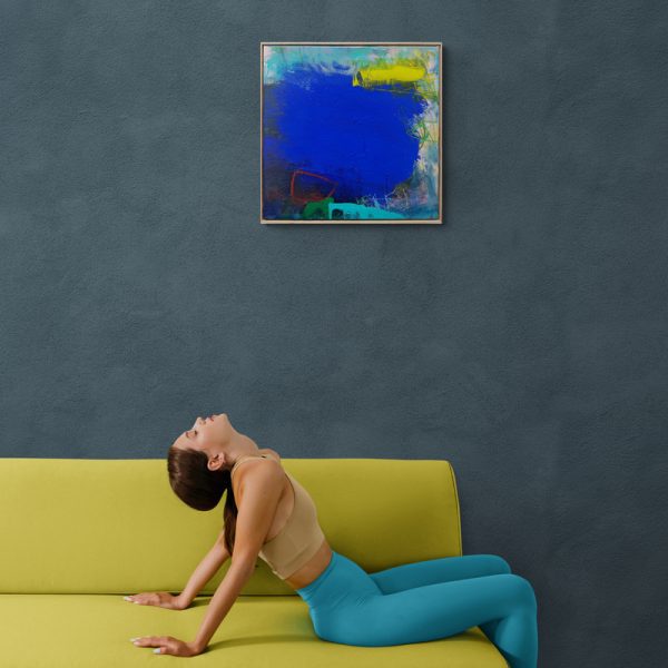 "Shoreline" abstract painting by Charles Hebert, currently exhibited at Winmark Art Gallery