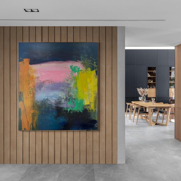 "Uplift" abstract painting by Charles Hebert, currently exhibited at Winmark Art Gallery