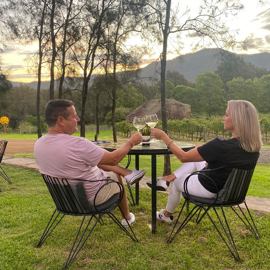 Couple at sunset - little bit of broke